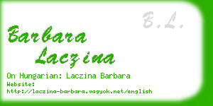 barbara laczina business card